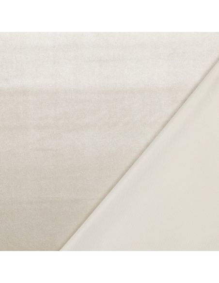 Tissu velours luxe d'ameublement - Écru