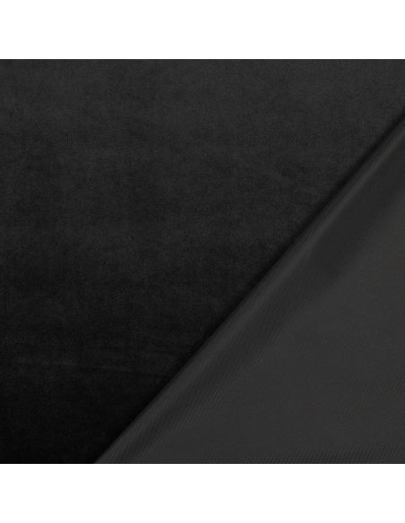 Tissu velours luxe d'ameublement - Noir