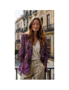 Tissu jacquard- Pivoine 2