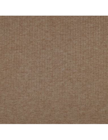 Tissu maille tricot côtelé lurex - Beige doré