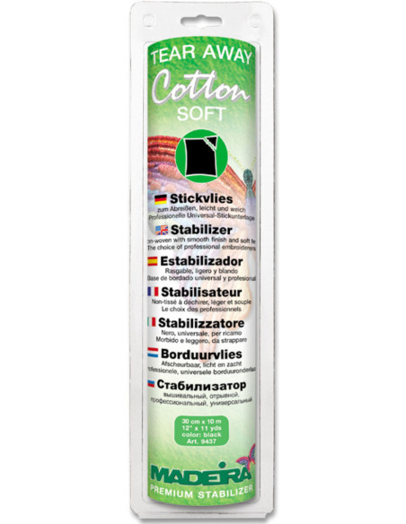 Stabilisateur à déchirer Cotton Soft - Noir