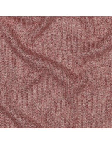 Tissu maille tricot côtelé lurex - Rose doré
