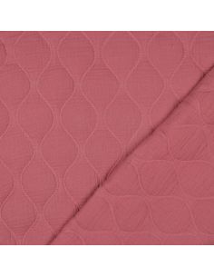 Tissu couette matelassé double gaze - Framboise