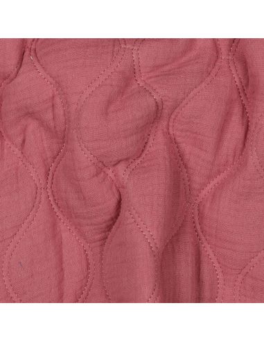 Tissu matelassé double gaze - Framboise