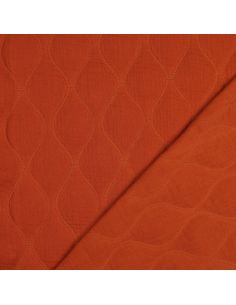 Tissu matelassé double gaze - Rouille