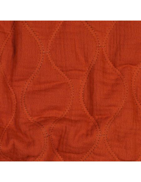 Tissu matelassé double gaze - Rouille