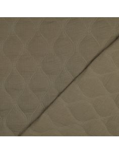 Tissu matelassé double gaze - Kaki