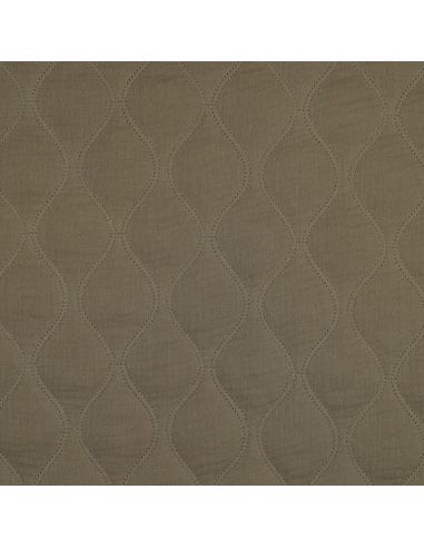 Tissu matelassé double gaze - Kaki