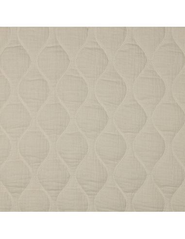 Tissu matelassé double gaze - Naturel