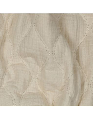 Tissu matelassé double gaze - Naturel