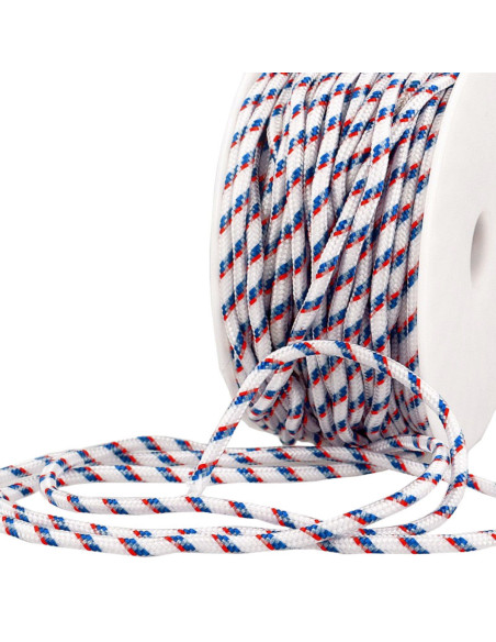 Cordon multicolore sport - Blanc, bleu et rouge