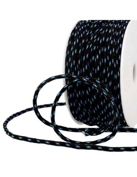 Cordon multicolore sport - Noir, bleu et blanc