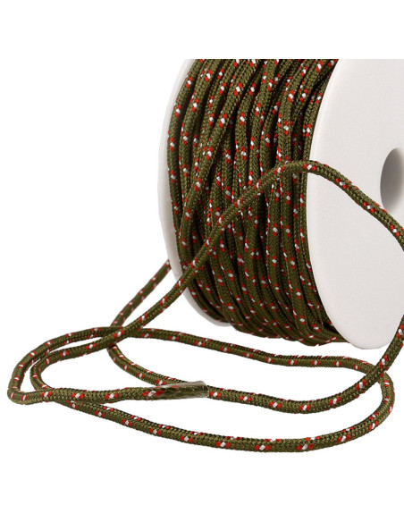 Cordon multicolore sport - Kaki, rouge et blanc