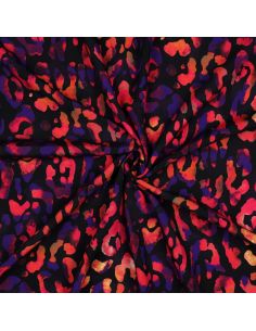 Tissu viscose - Sauvage fond noir
