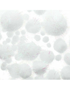 Set de 60 pompons brillants - Iridescent