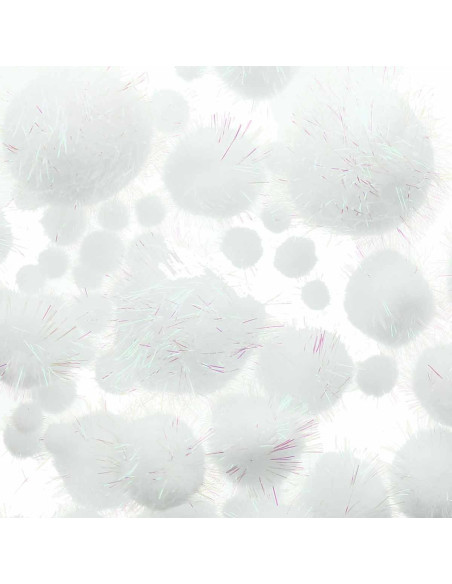 Set de 60 pompons brillants - Iridescent