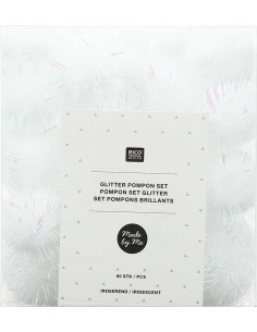 Set de 60 pompons brillants - Iridescent 2