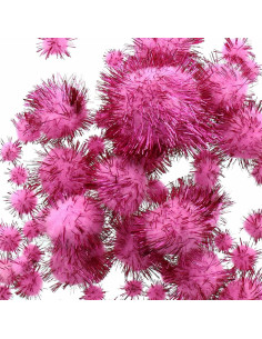 Set de 60 pompons brillants - Rose