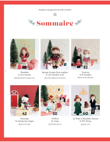 Livre poupées & amigurumis de Noël so British