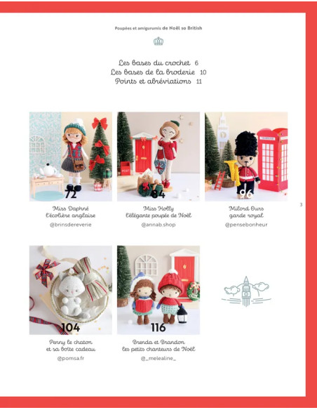 Livre poupées & amigurumis de Noël so British