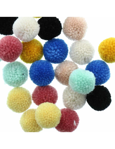Set de 24 pompons en laine - Nature