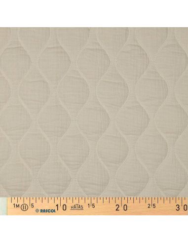 Tissu matelassé double gaze - Naturel