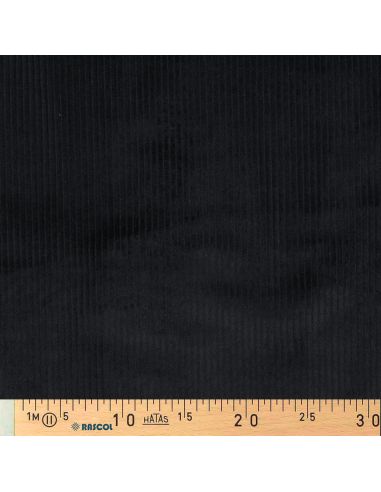 Tissu velours côtelé coton - Noir