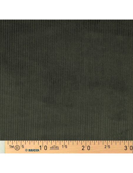Tissu velours côtelé coton - Vert foncé
