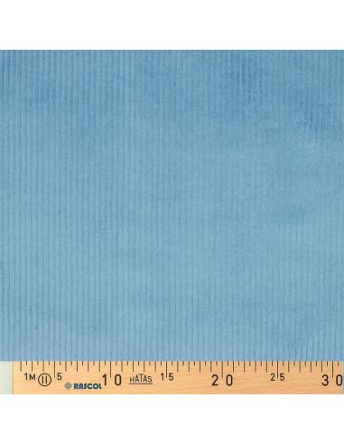 Tissu velours côtelé coton - Bleu