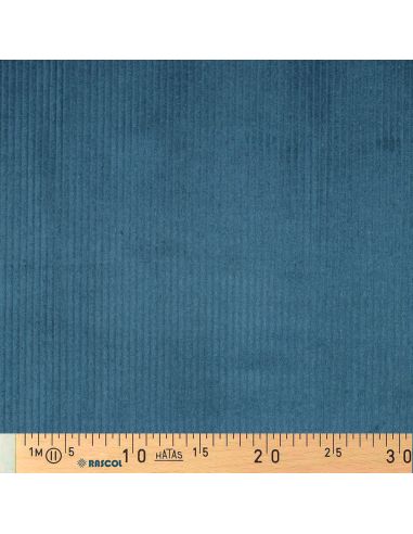 Tissu velours côtelé coton - Bleu pétrole