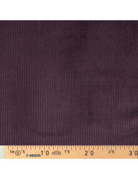 Tissu velours côtelé coton - Aubergine