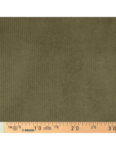 Tissu velours côtelé coton - Vert militaire