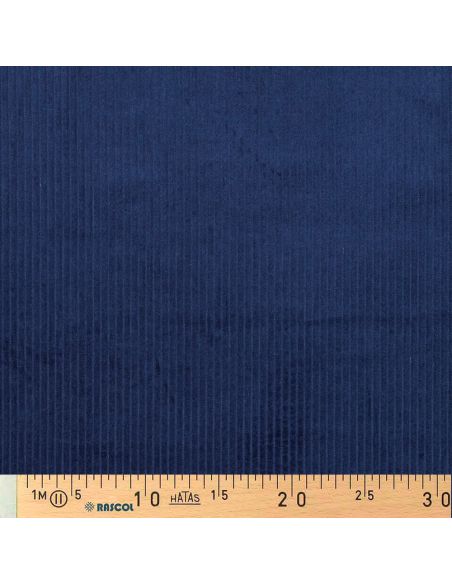 Tissu velours côtelé coton - Cobalt