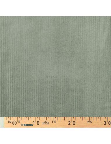 Tissu velours côtelé coton - Vert sauge