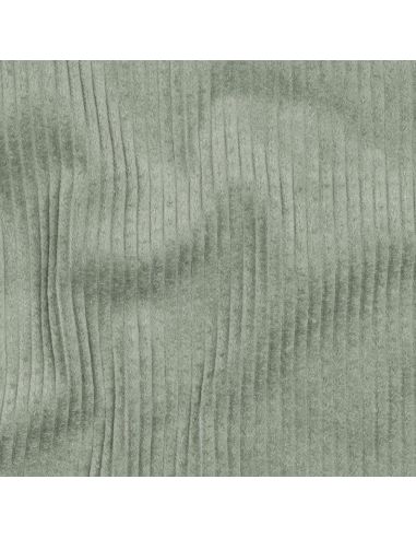 Tissu velours côtelé coton - Vert sauge
