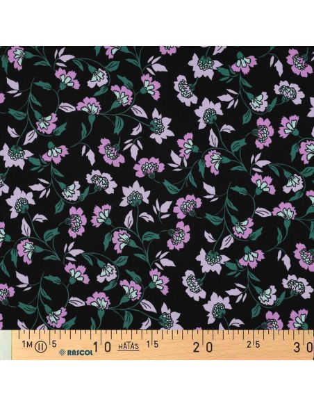 Tissu viscose lourde stretch Rosella - Noir