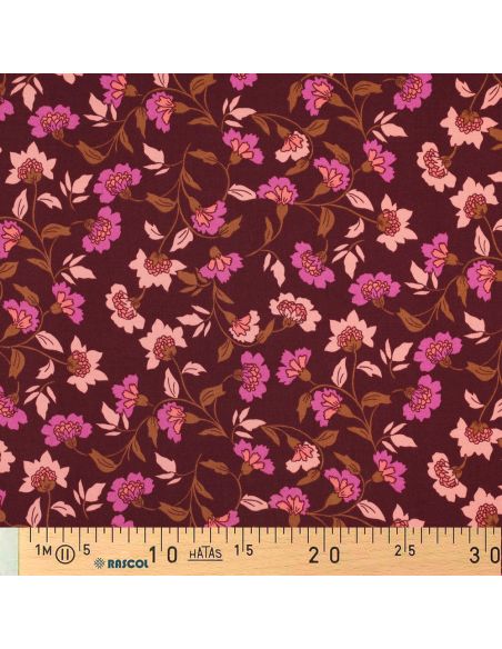 Tissu viscose lourde stretch Rosella - Bordeaux