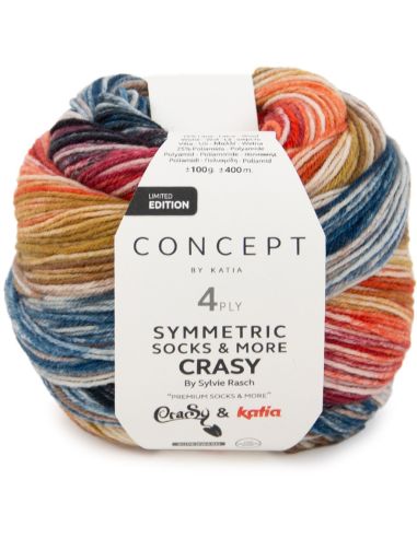 Laine à chaussettes Symmetric Socks & More Crazy Katia