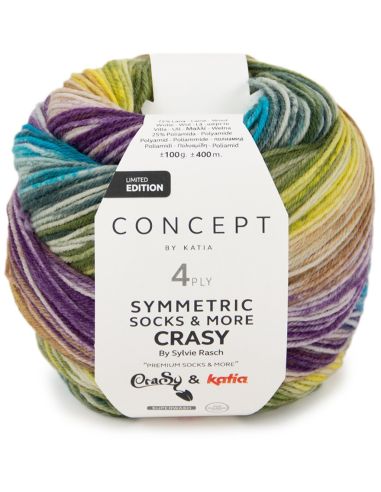 Laine à chaussettes Symmetric Socks & More Crazy Katia