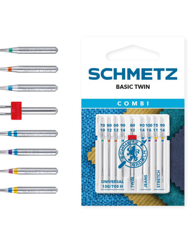 Aiguilles assortiment Combi Basic Twin Schmetz
