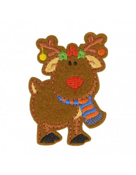 Écusson thermocollant Noël - Renne du père noël
