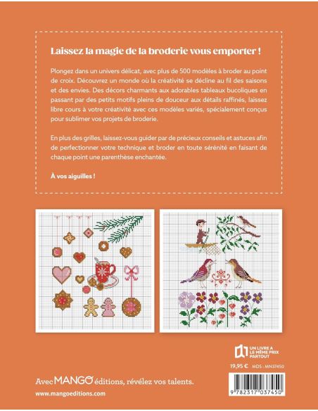 Livre broderie enchantée - 500 modèles à broder