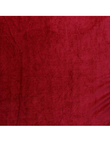 Tissu velours stretch - Rouge