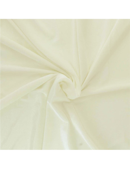 Tissu velours stretch - Écru