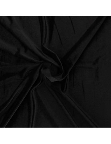 Tissu velours stretch - Noir