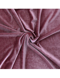 Tissu velours stretch - Rose