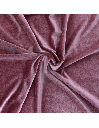 Tissu velours stretch - Rose