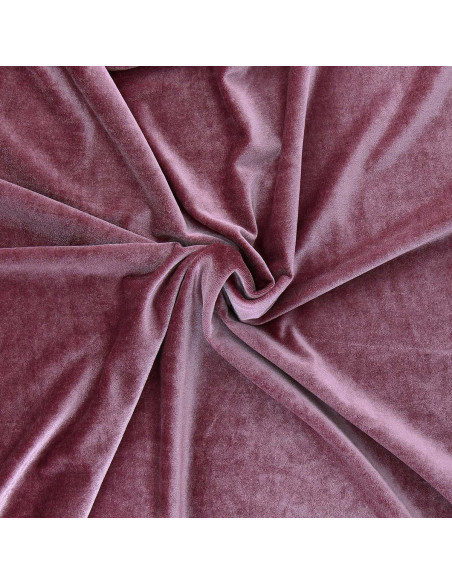 Tissu velours stretch - Rose