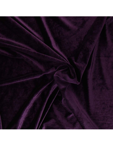 Tissu velours stretch - Violet