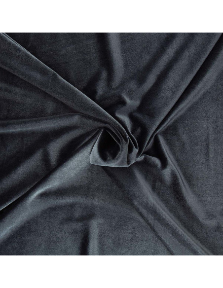 Tissu velours stretch - Anthracite